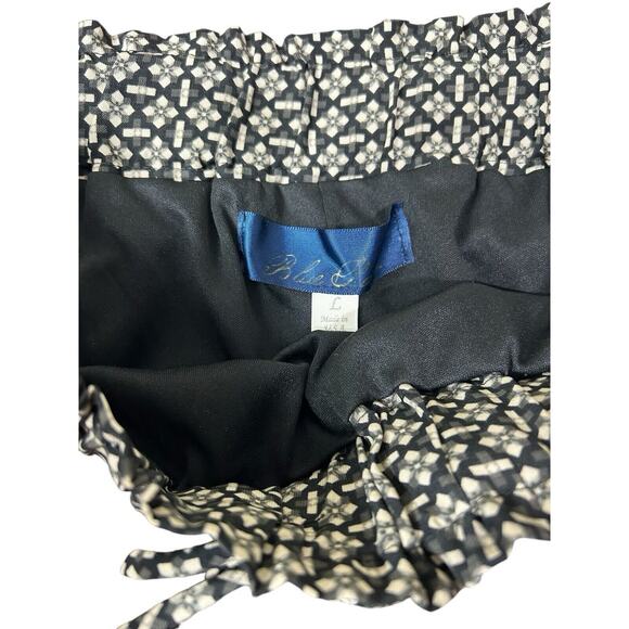 Blue Rain Boho Short Skirt Sz Large Lined Multi-Color Elastic Waist Bohemian - Picture 3 of 6